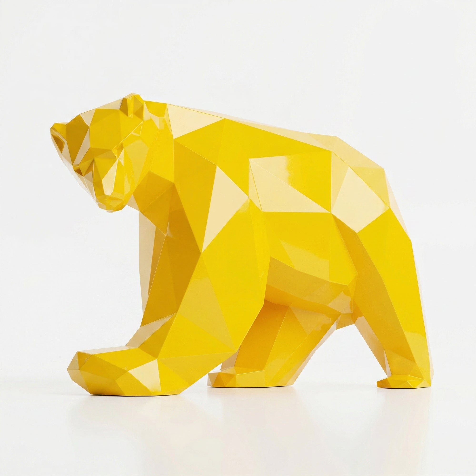 Grande Sculpture Polygone Ours - Sculpture Origami