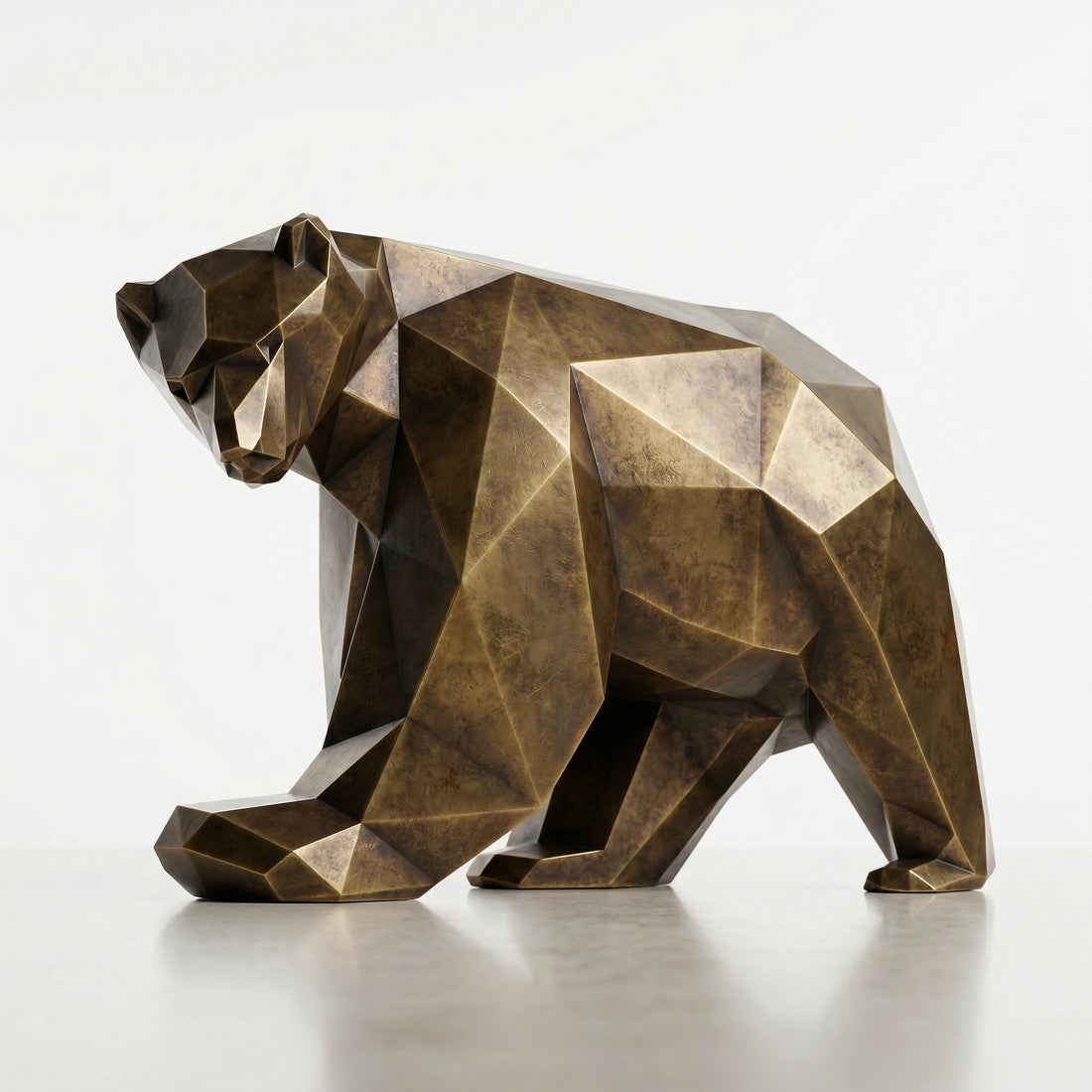 Grande Sculpture Polygone Ours - Sculpture Origami