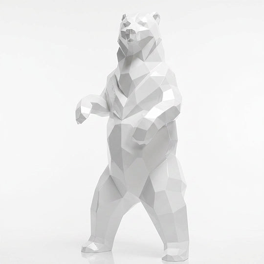 Grande Sculpture Ours Debout Facettée - Sculpture Origami
