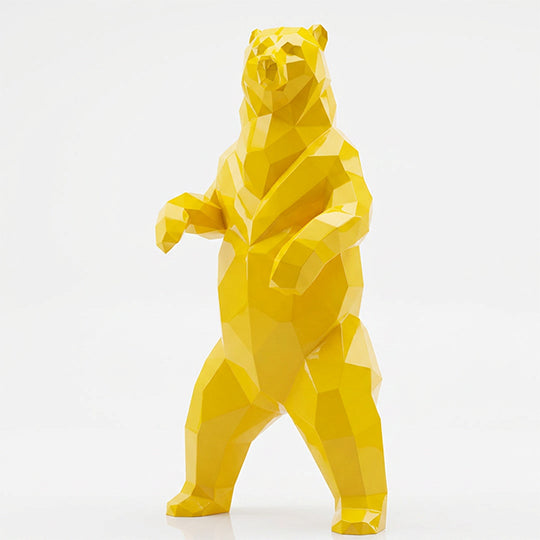 Grande Sculpture Ours Debout Facettée - Sculpture Origami