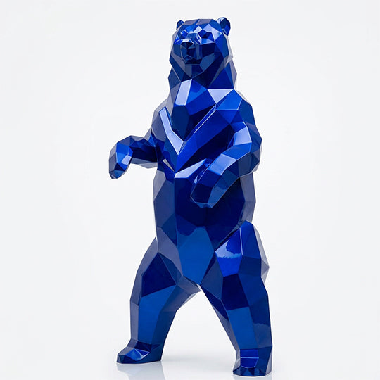 Grande Sculpture Ours Debout Facettée - Sculpture Origami