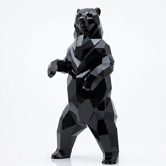 Grande Sculpture Ours Debout Facettée - Sculpture Origami