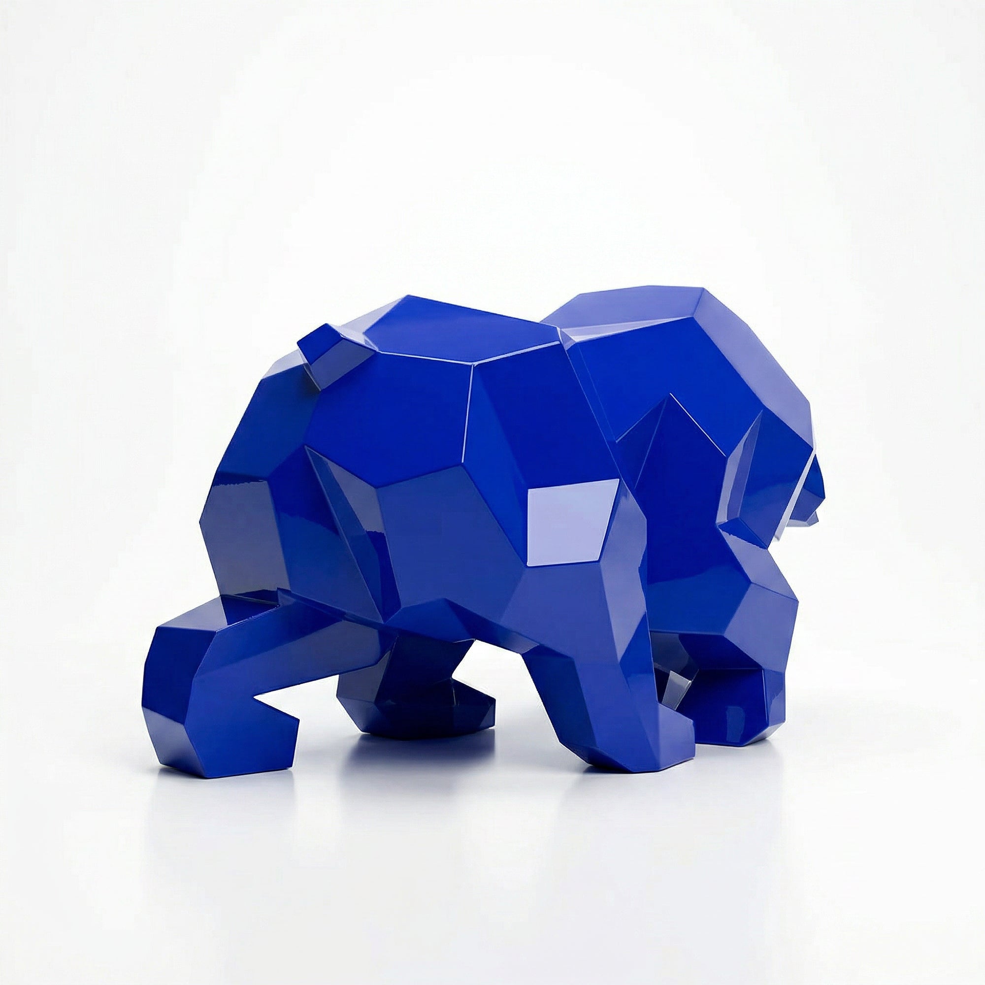 Grande Sculpture Ours Rugissant Facettée - Sculpture Origami