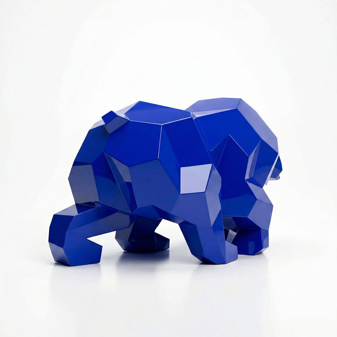 Grande Sculpture Ours Rugissant Facettée - Sculpture Origami