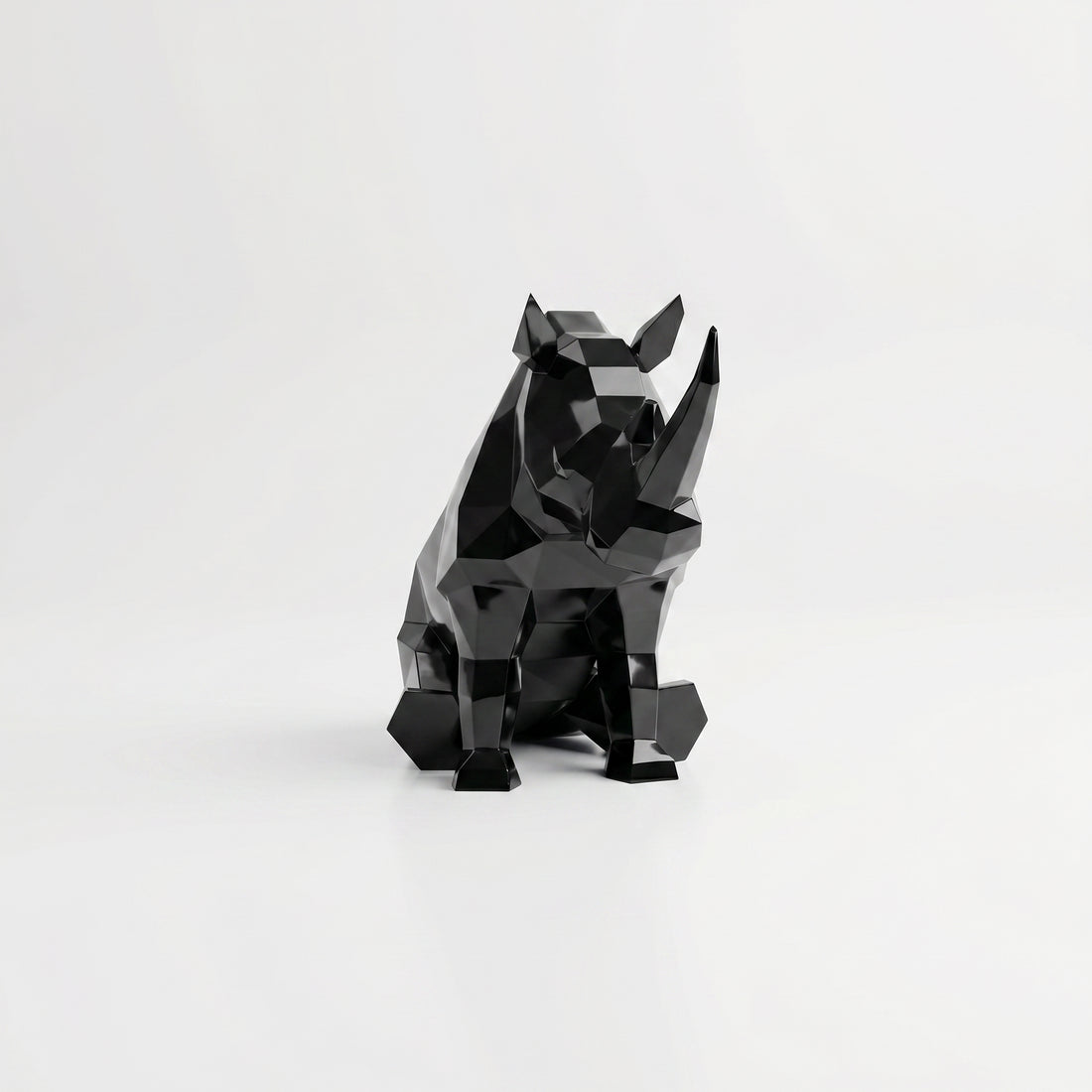 Grande Sculpture Rhinocéros Contemporaine - Sculpture Origami