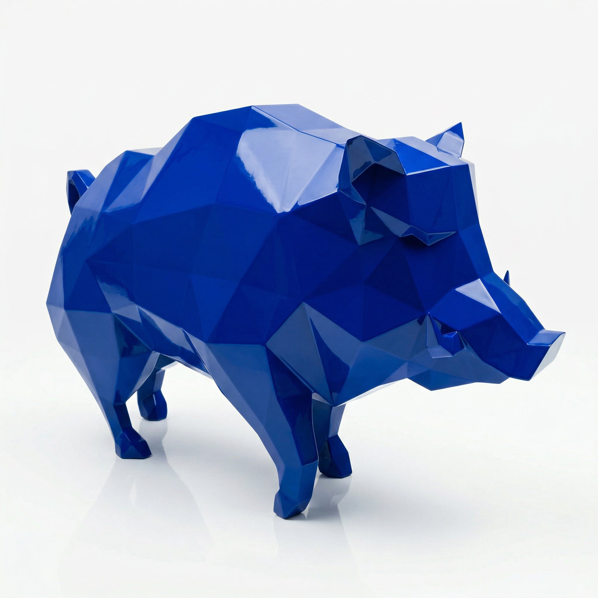 Petite Sculpture en Résine de Sanglier Sauvage - Sculpture Origami