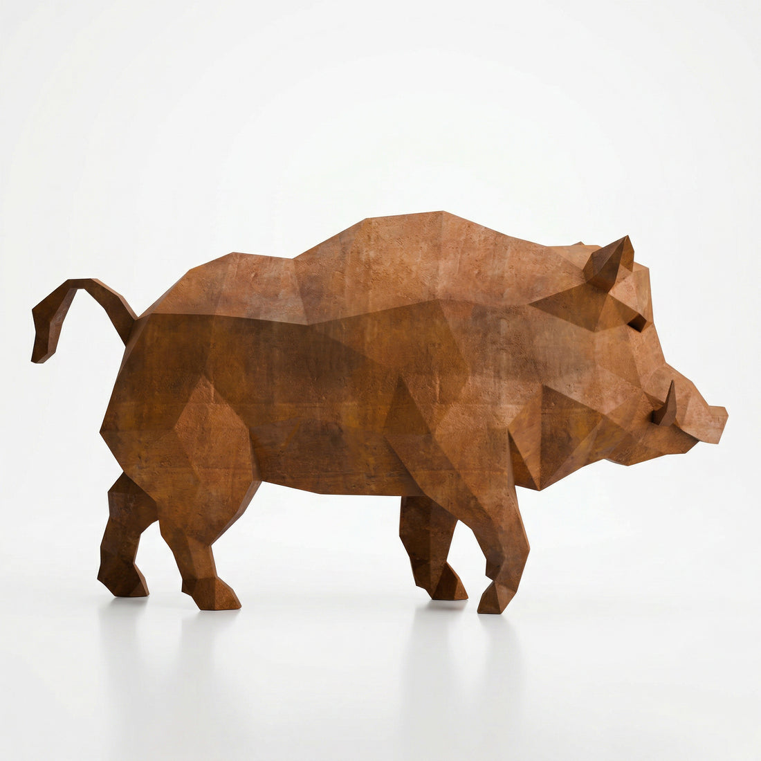 Grande Sculpture de Sanglier Sauvage - Sculpture Origami