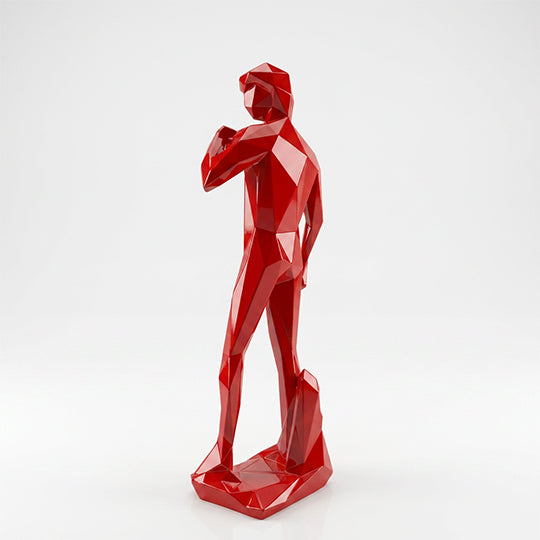 Grande Sculpture Silhouette Humaine Facettée - Sculpture Origami