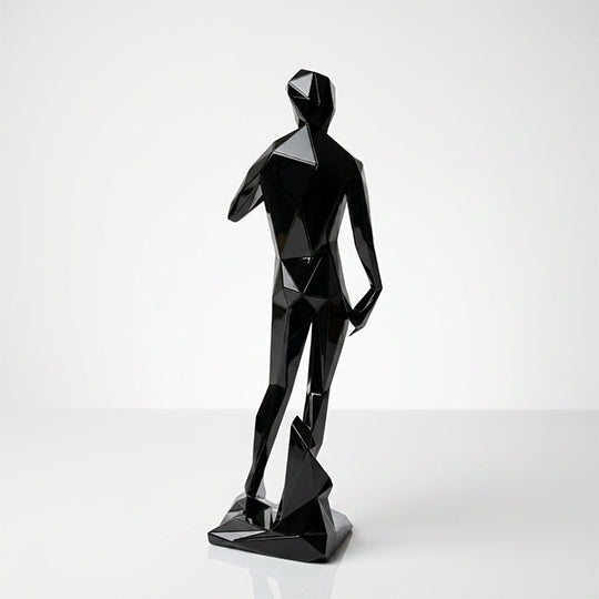 Grande Sculpture Silhouette Humaine Facettée - Sculpture Origami