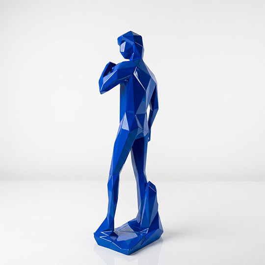 Grande Sculpture Silhouette Humaine Facettée - Sculpture Origami