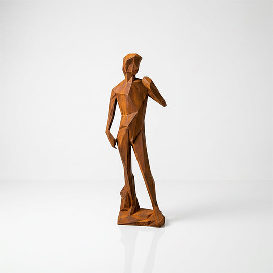 Grande Sculpture Silhouette Humaine Facettée - Sculpture Origami