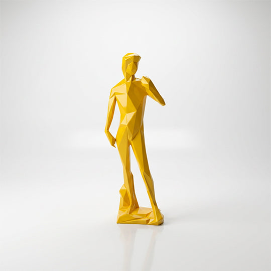 Grande Sculpture Silhouette Humaine Facettée - Sculpture Origami