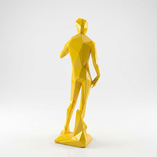 Grande Sculpture Silhouette Humaine Facettée - Sculpture Origami