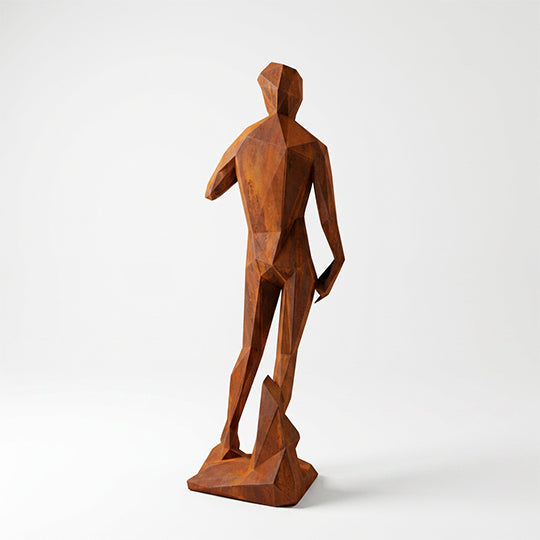Grande Sculpture Silhouette Humaine Facettée - Sculpture Origami