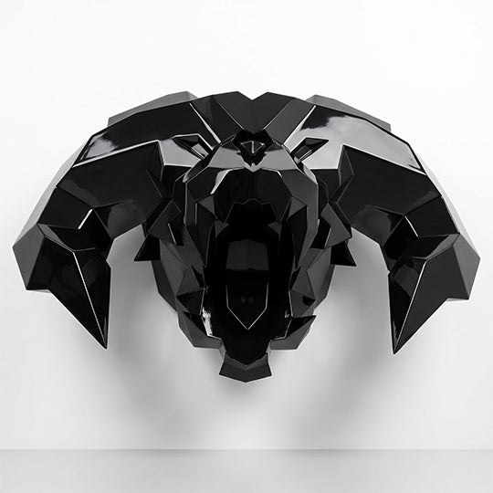 Sculpture Tête Balrog Facettée - Sculpture Origami