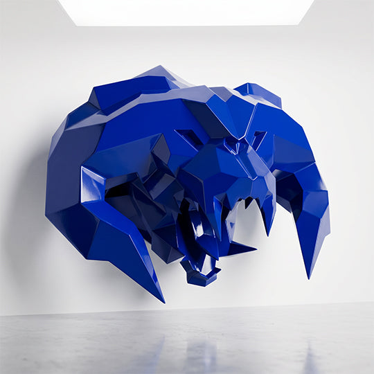 Sculpture Tête Balrog Facettée - Sculpture Origami