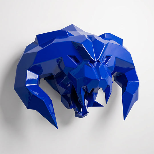 Sculpture Tête Balrog Facettée - Sculpture Origami