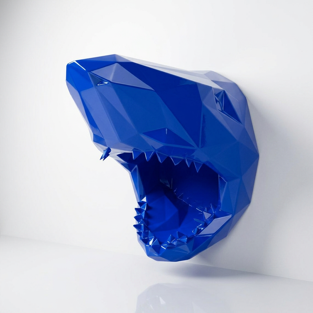 Sculpture Tête Requin Murale - Sculpture Origami
