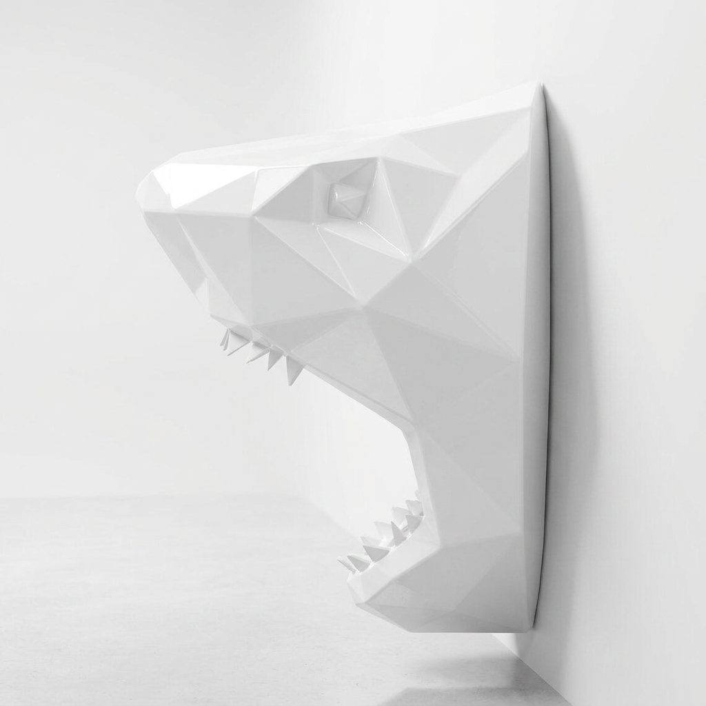 Sculpture Tête Requin Murale - Sculpture Origami
