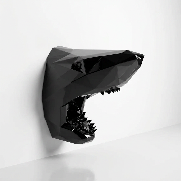 Sculpture Tête Requin Murale - Sculpture Origami