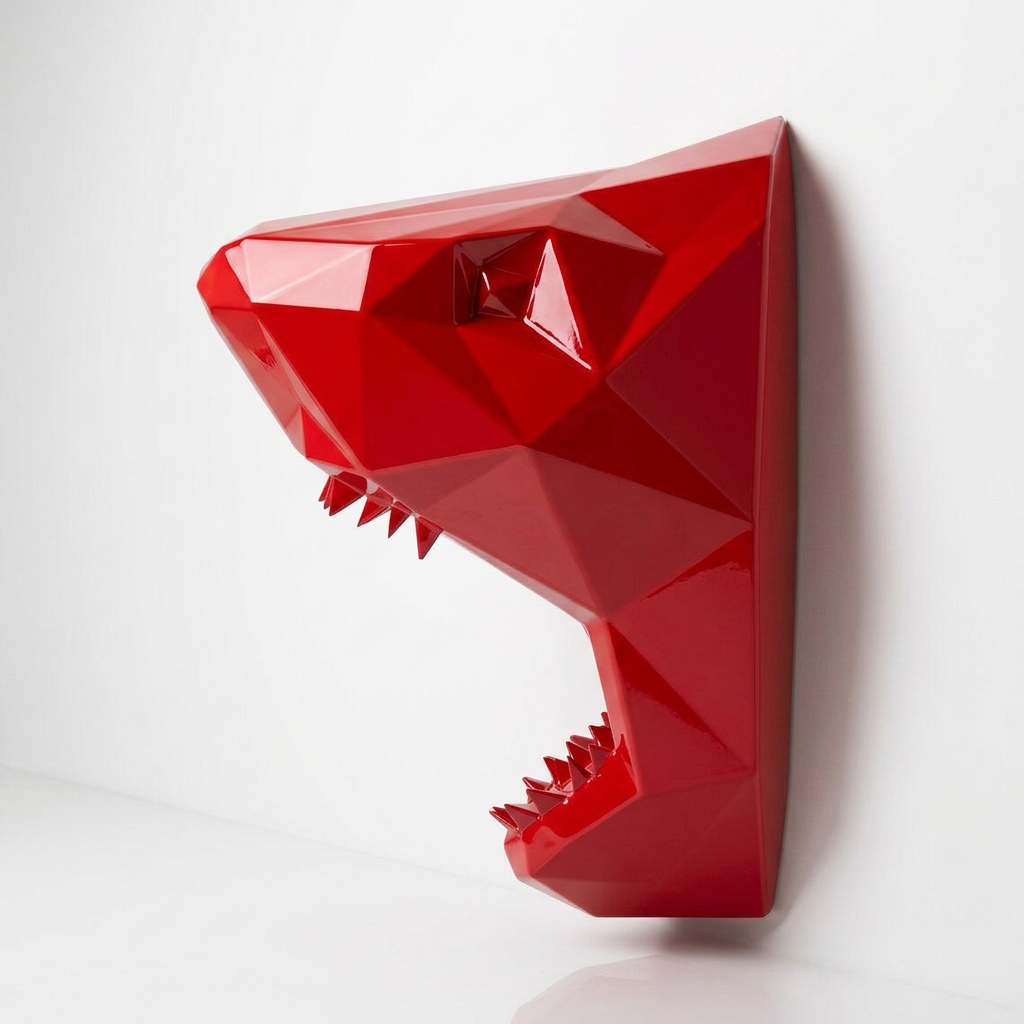 Sculpture Tête Requin Murale - Sculpture Origami
