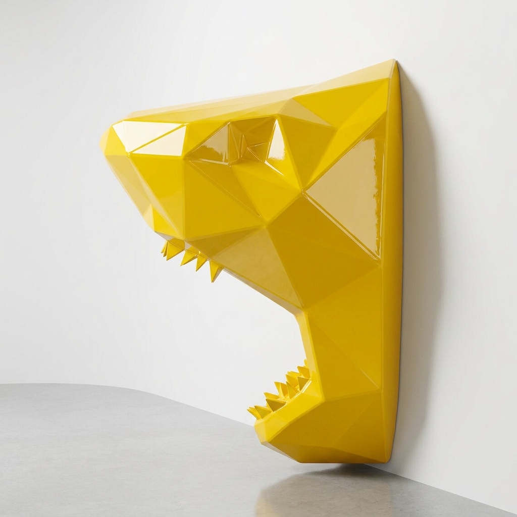 Sculpture Tête Requin Murale - Sculpture Origami