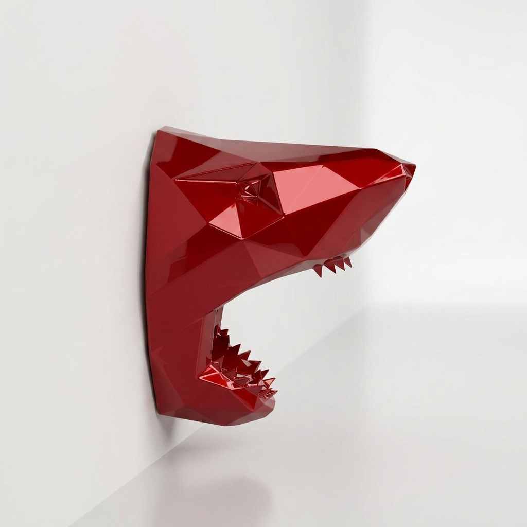 Sculpture Tête Requin Murale - Sculpture Origami
