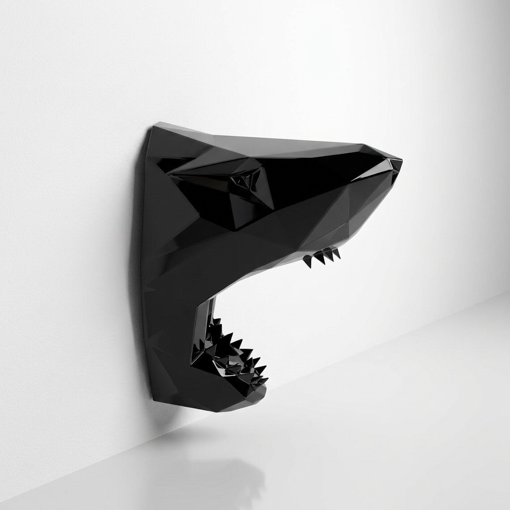 Sculpture Tête Requin Murale - Sculpture Origami