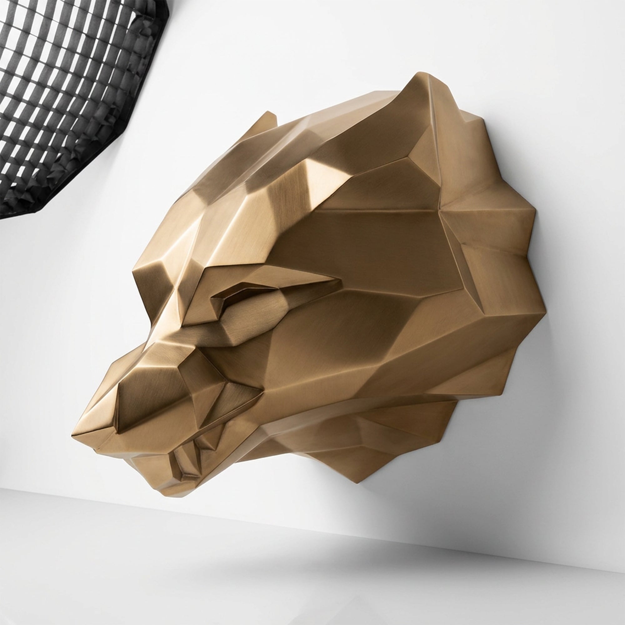 Sculpture Tête d’Ours Facettée - Sculpture Origami