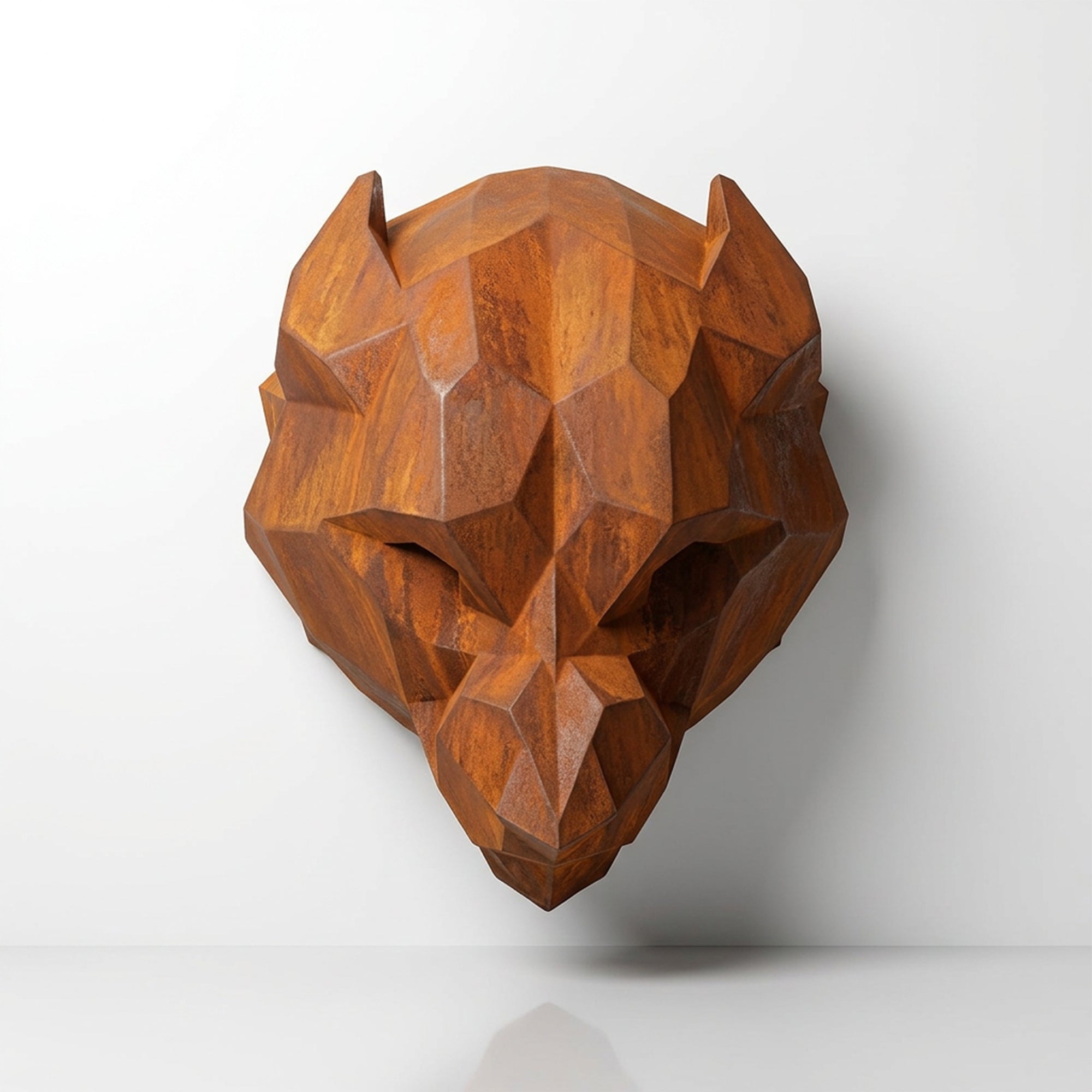Sculpture Tête d’Ours Facettée - Sculpture Origami
