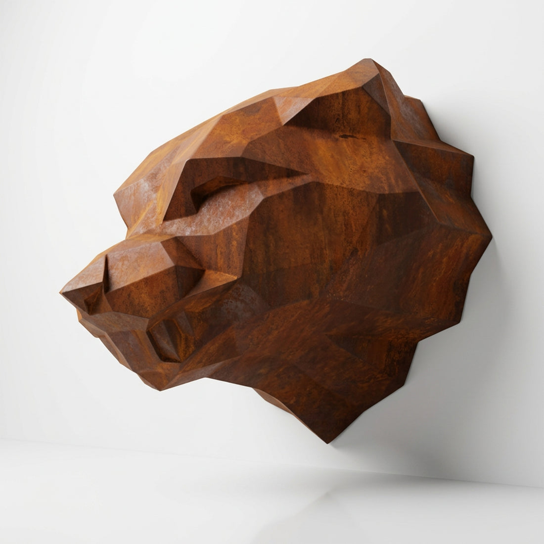 Sculpture Tête d’Ours Facettée - Sculpture Origami