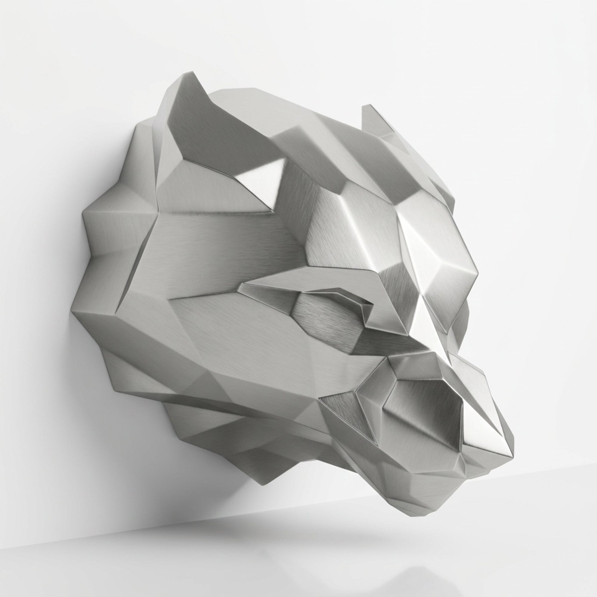 Sculpture Tête d’Ours Facettée - Sculpture Origami