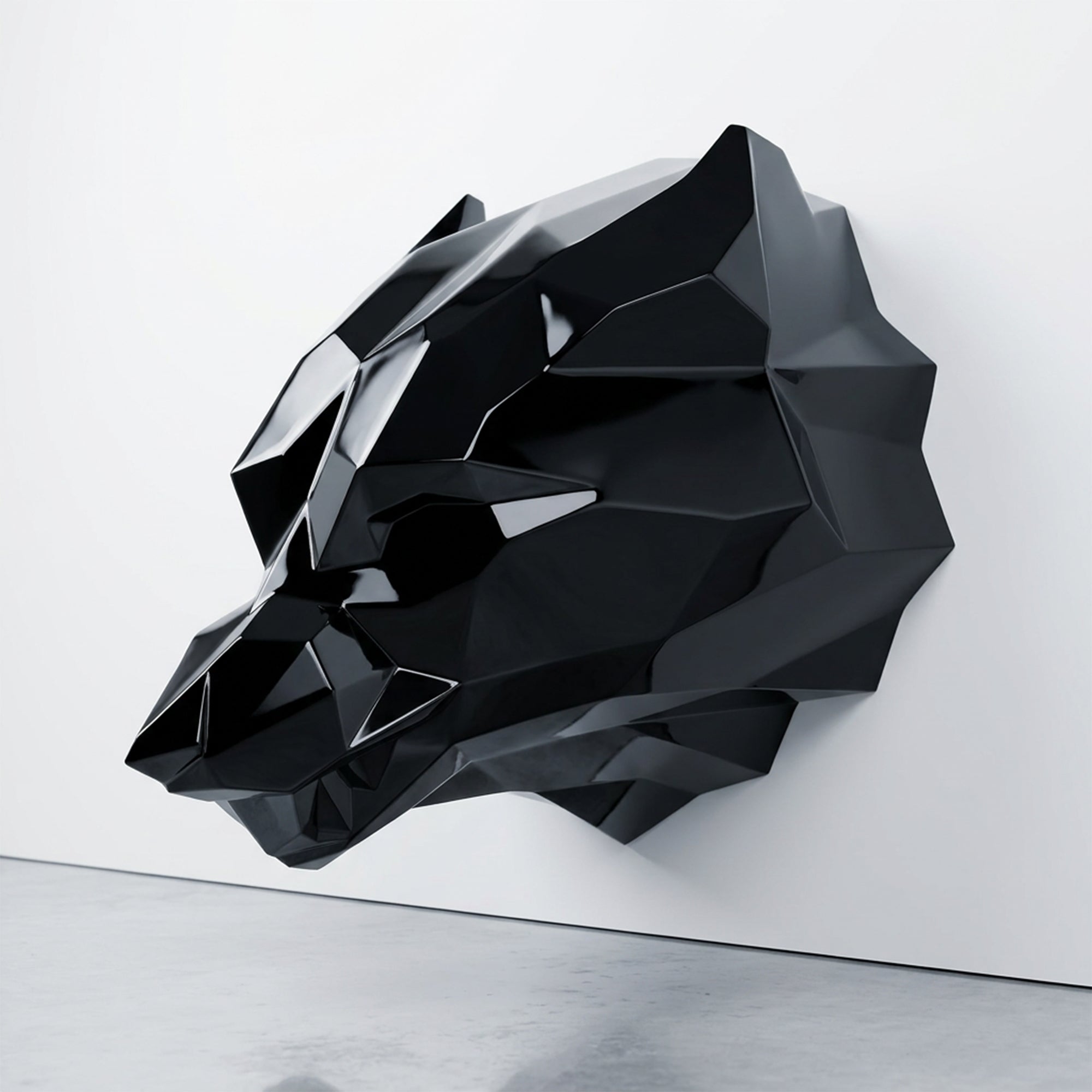 Sculpture Tête d’Ours Facettée - Sculpture Origami