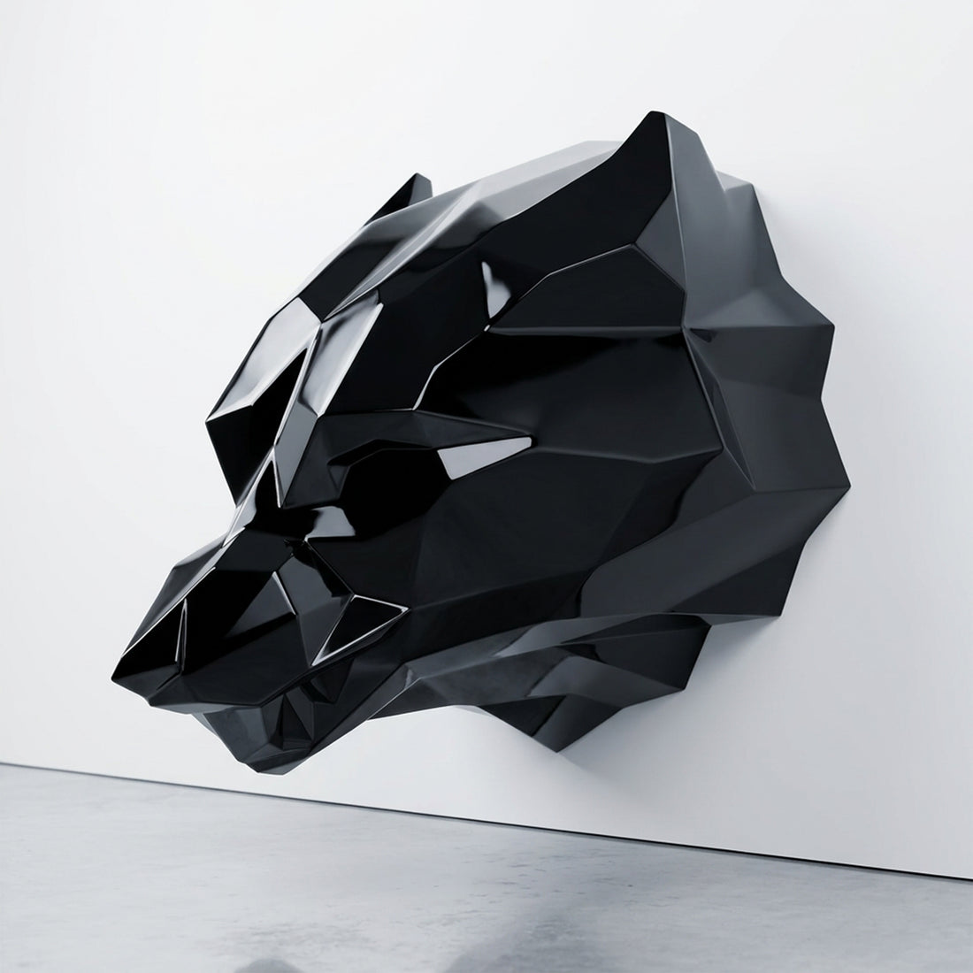 Sculpture Tête d’Ours Facettée - Sculpture Origami