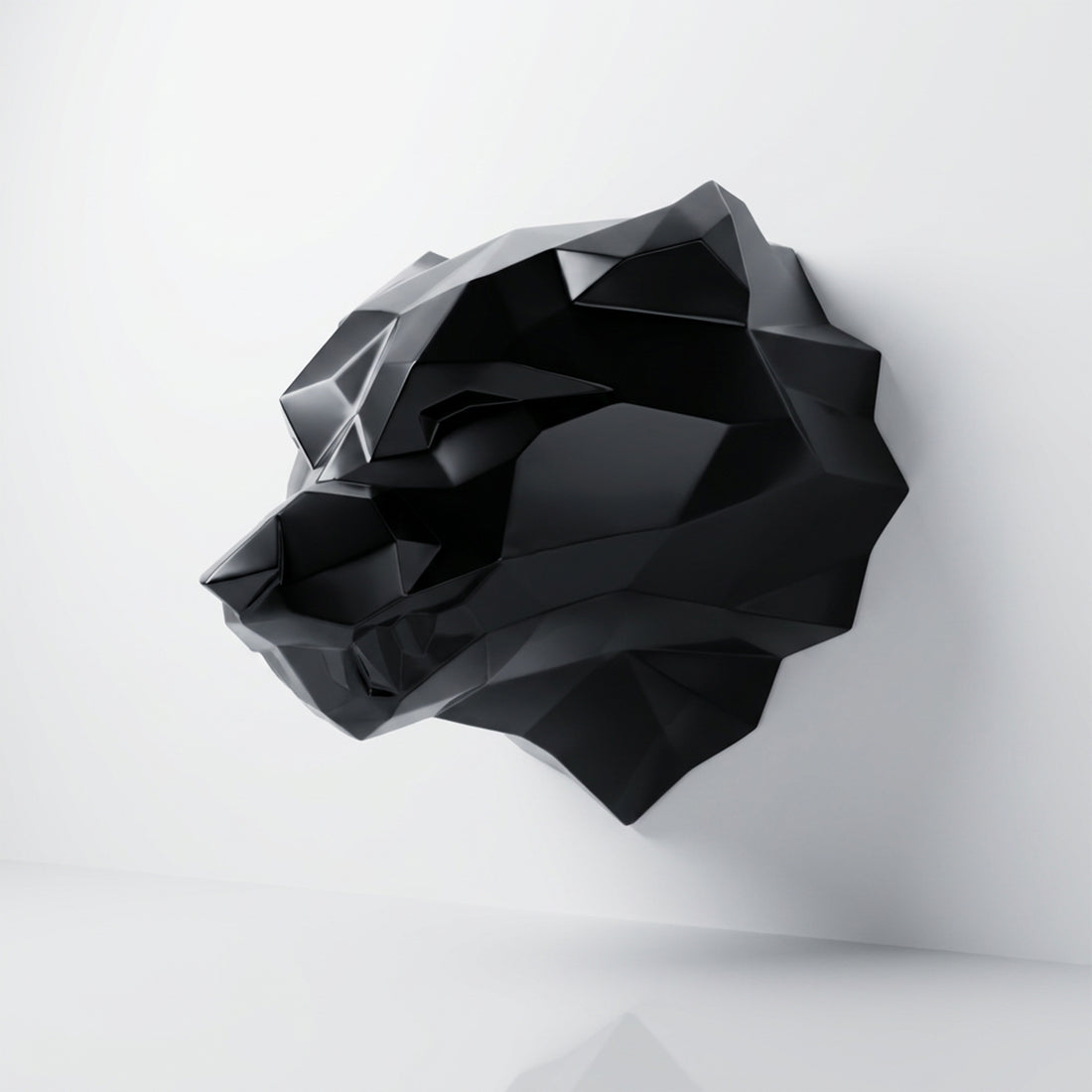 Sculpture Tête d’Ours Facettée - Sculpture Origami