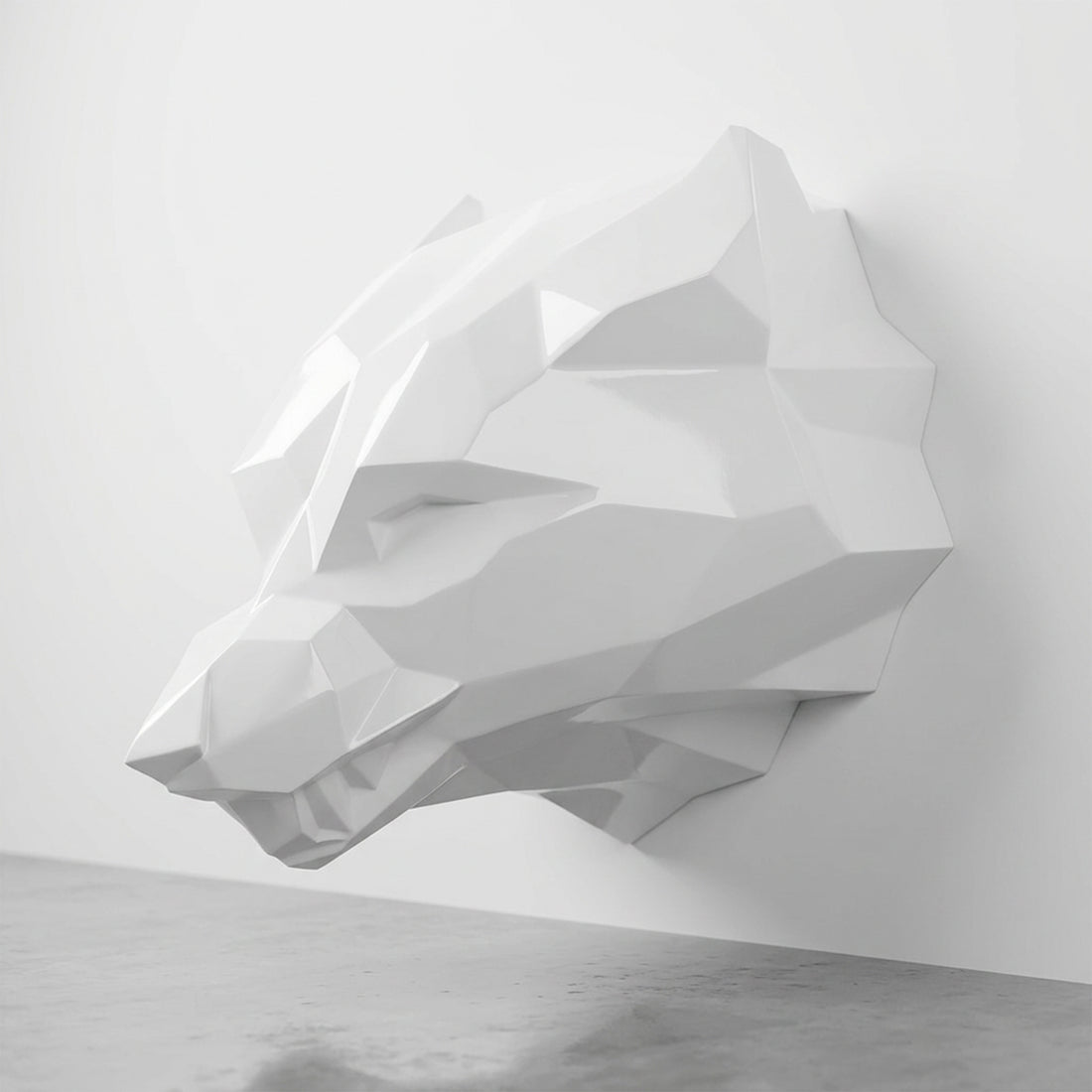 Sculpture Tête d’Ours Facettée - Sculpture Origami