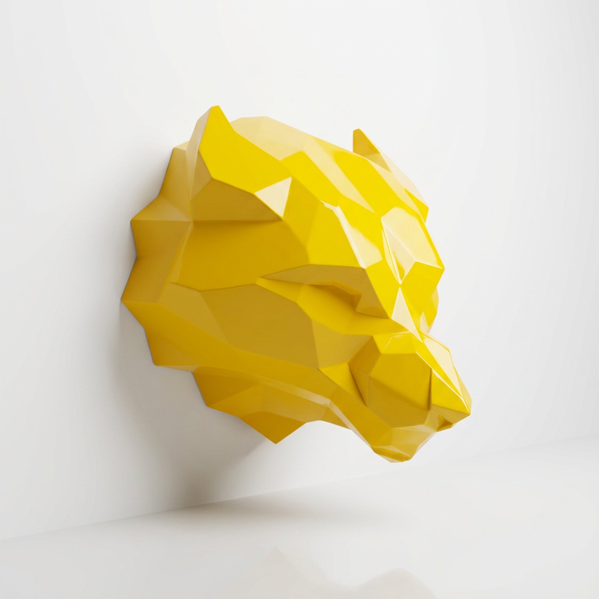 Sculpture Tête d’Ours Facettée - Sculpture Origami