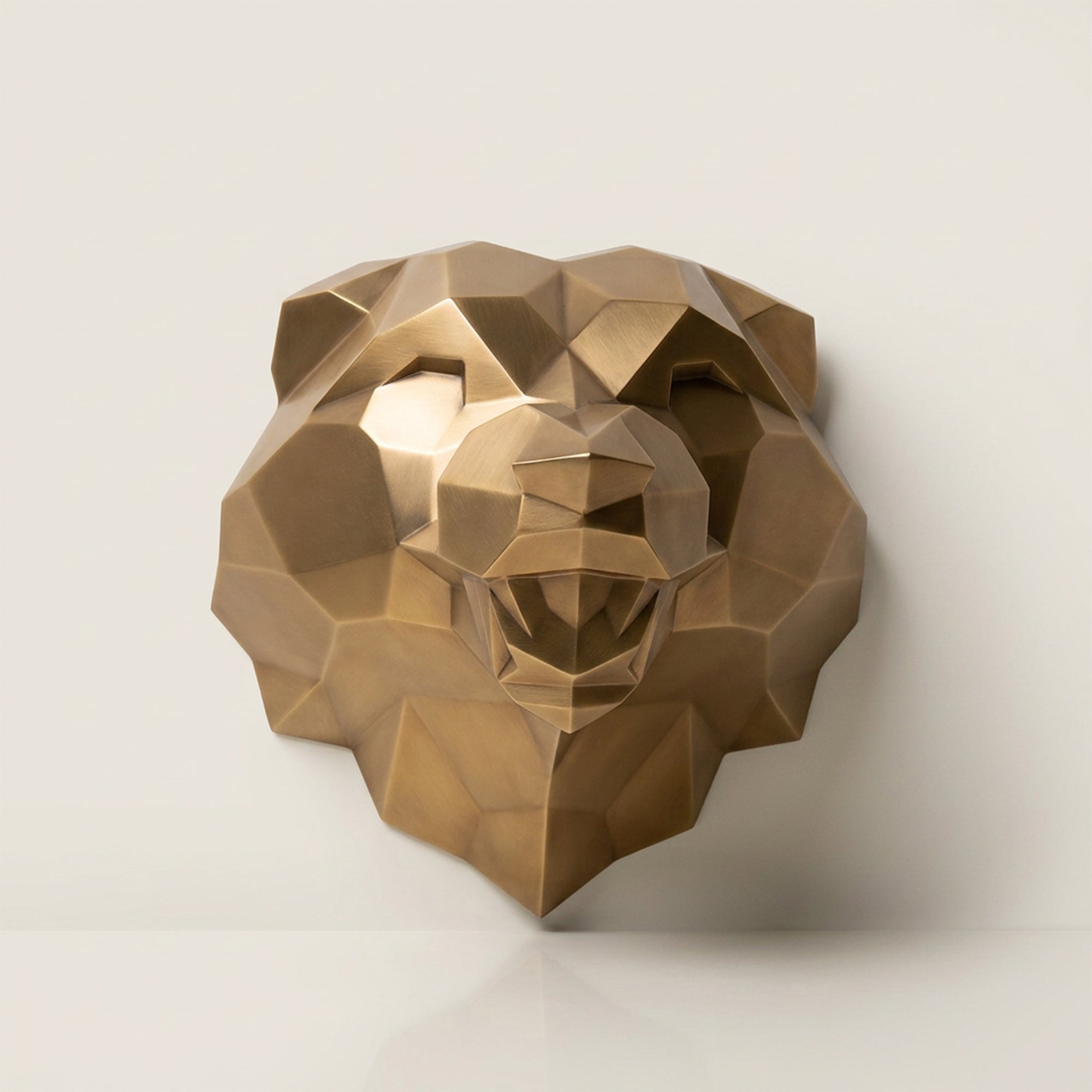 Sculpture Tête d’Ours Facettée - Sculpture Origami