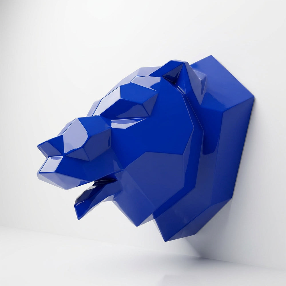 Sculpture Tête d’Ours Murale Facettée - Sculpture Origami