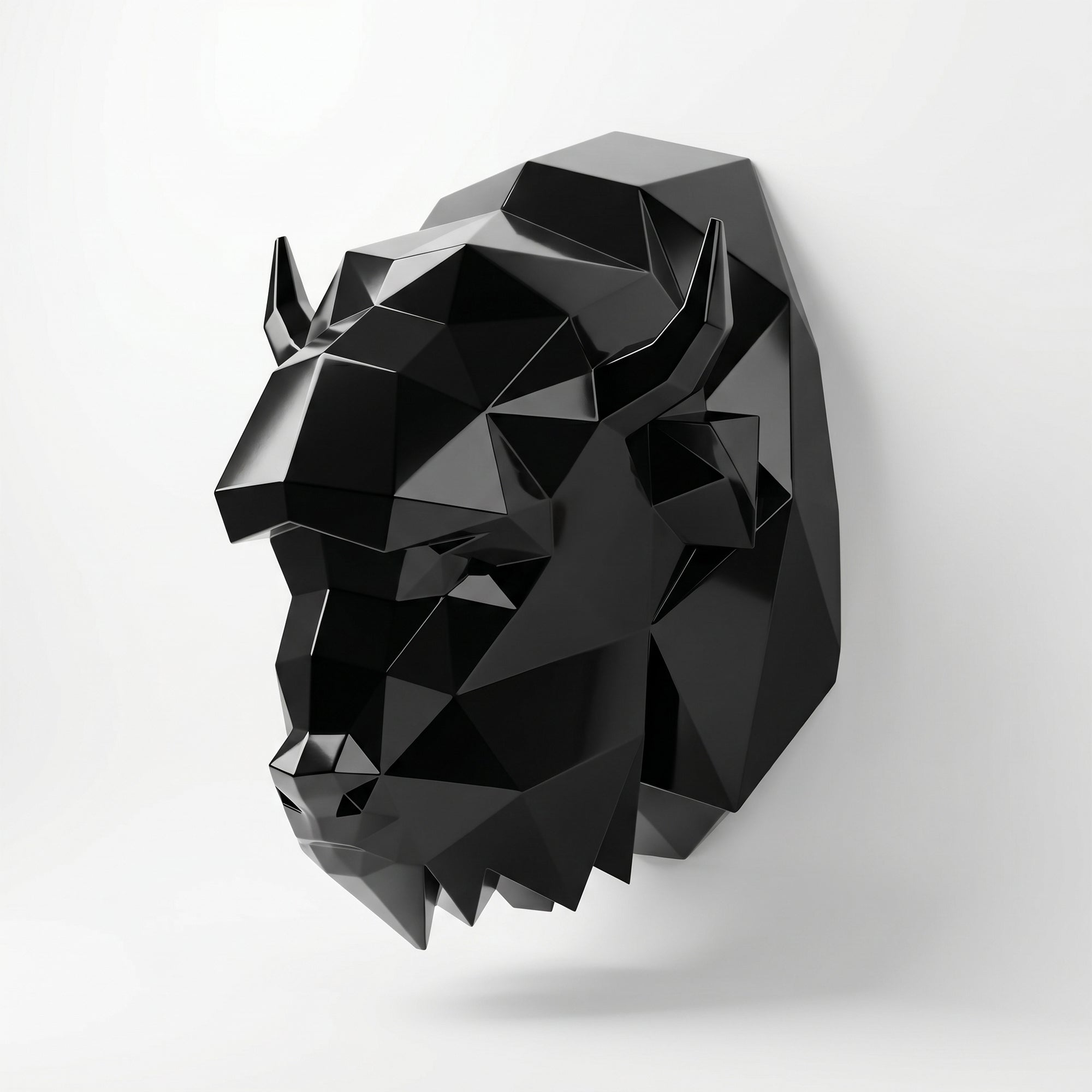 Sculpture Tête de Bison en Origami - Sculpture Origami