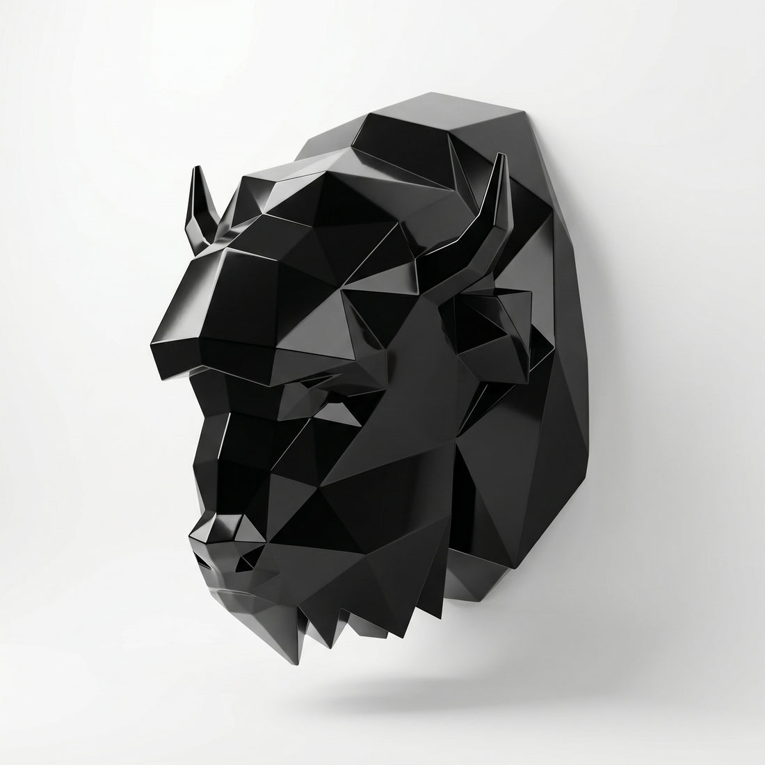 Sculpture Tête de Bison en Origami - Sculpture Origami