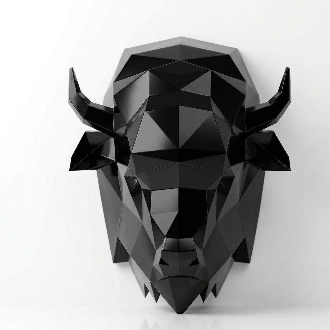 Sculpture Tête de Bison en Origami - Sculpture Origami