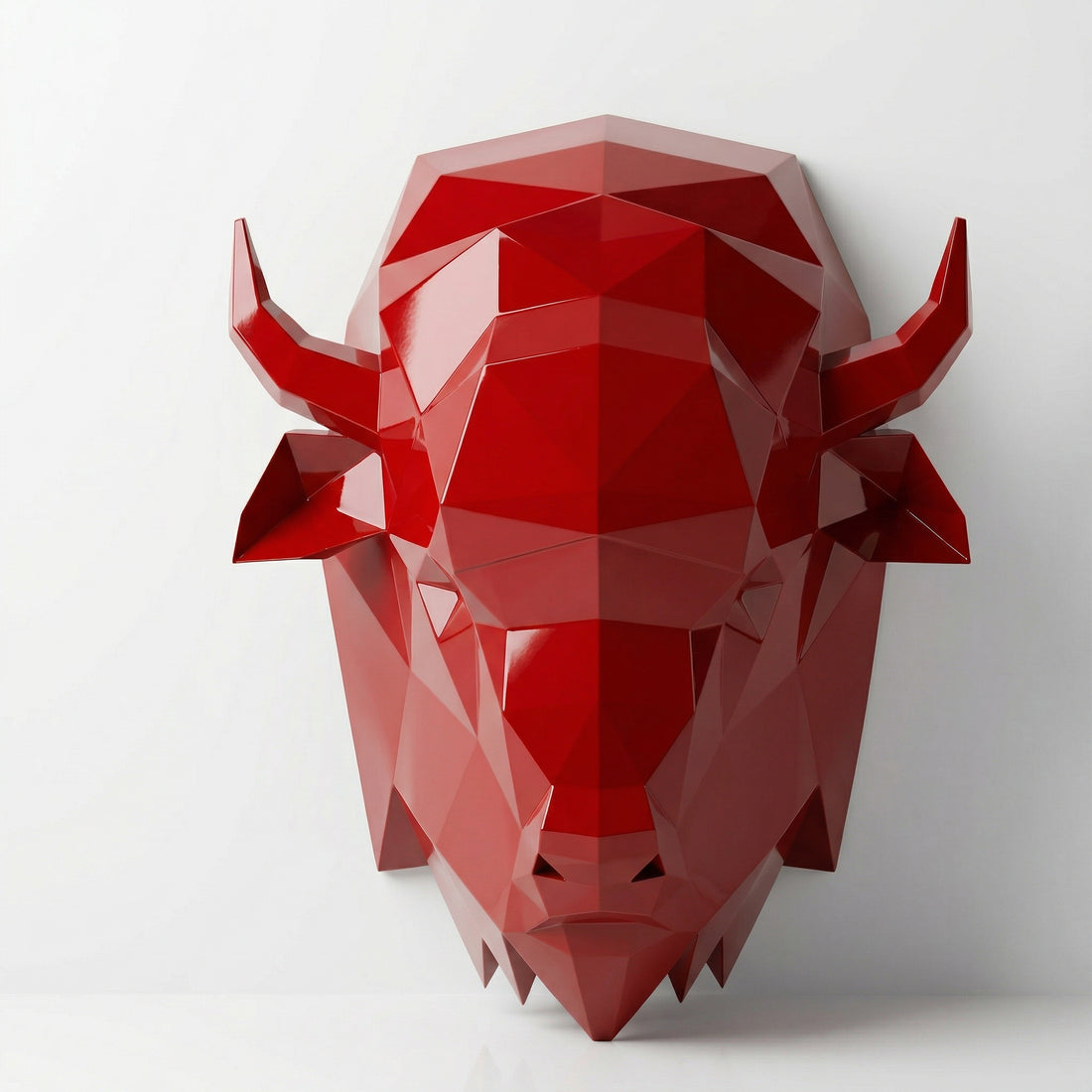 Sculpture Tête de Bison en Origami - Sculpture Origami
