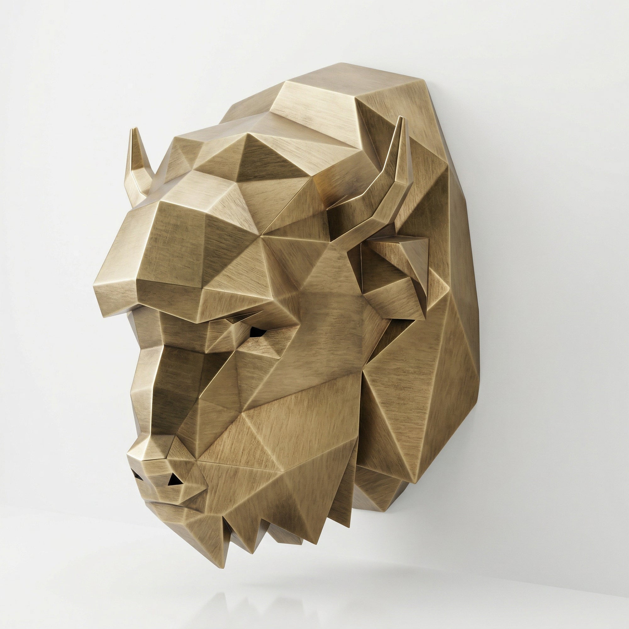 Sculpture Tête de Bison en Origami - Sculpture Origami
