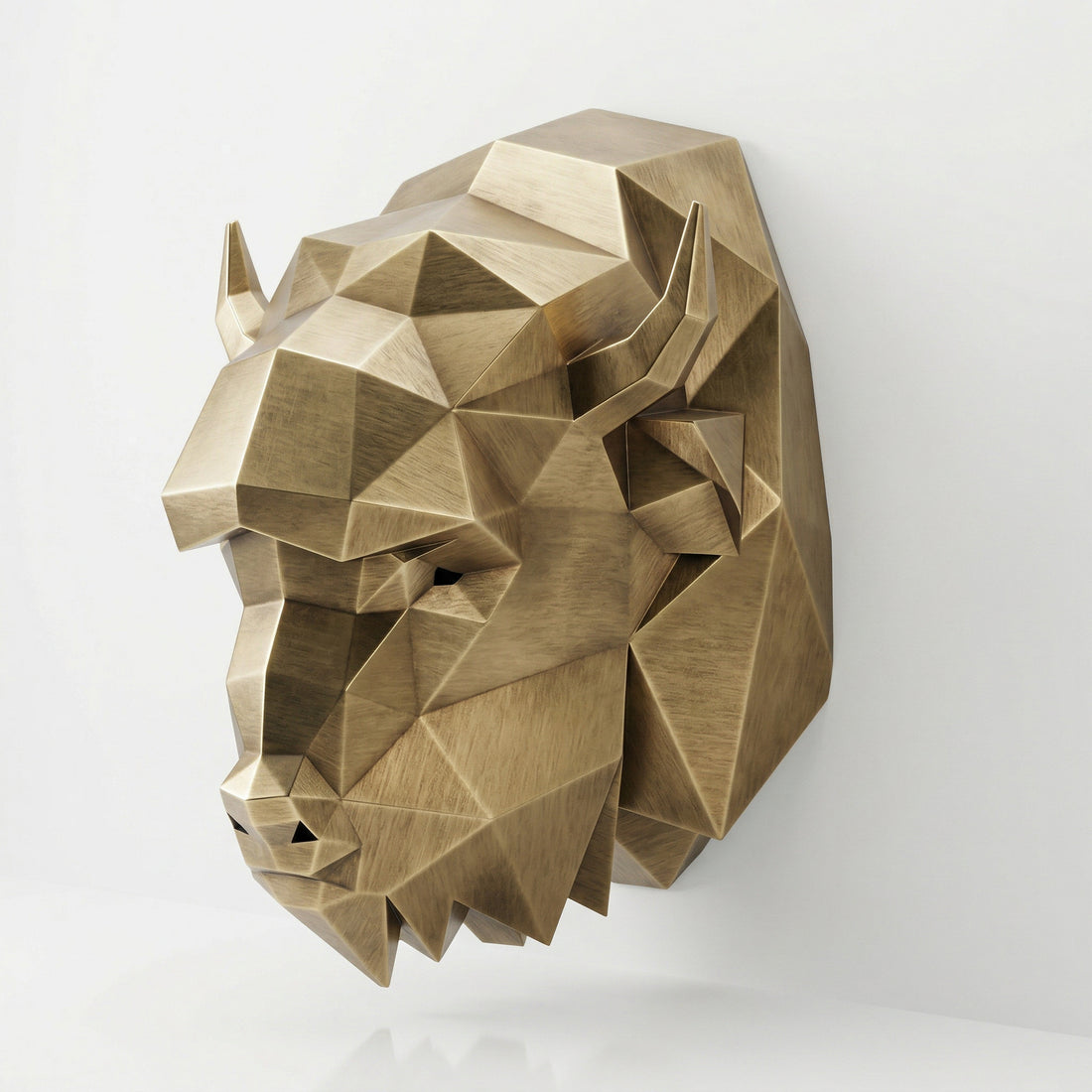 Sculpture Tête de Bison en Origami - Sculpture Origami