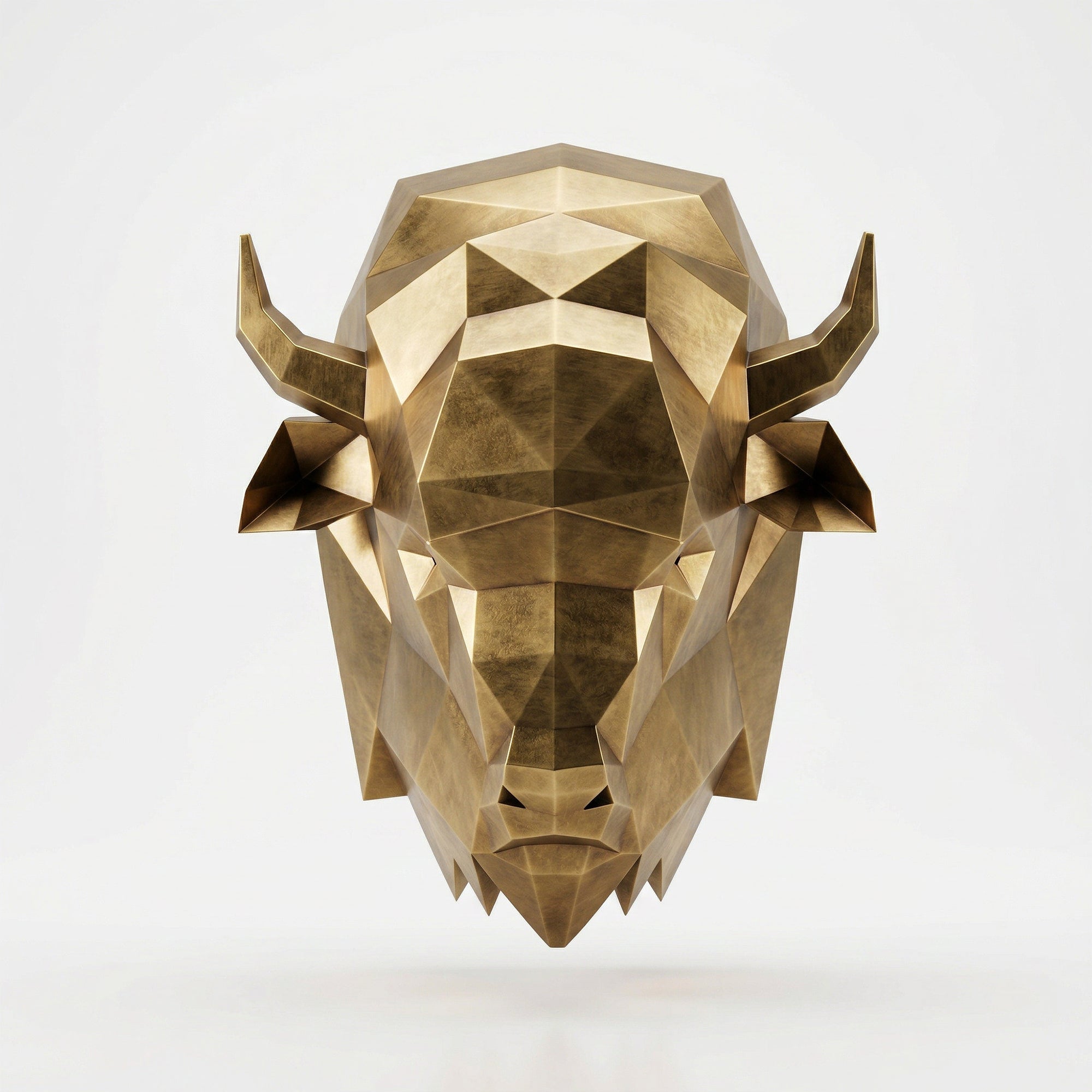 Sculpture Tête de Bison en Origami - Sculpture Origami