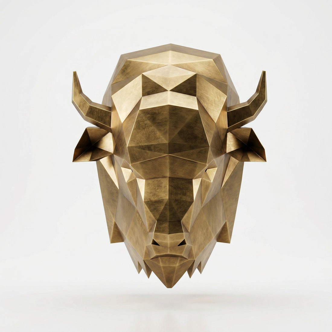Sculpture Tête de Bison en Origami - Sculpture Origami