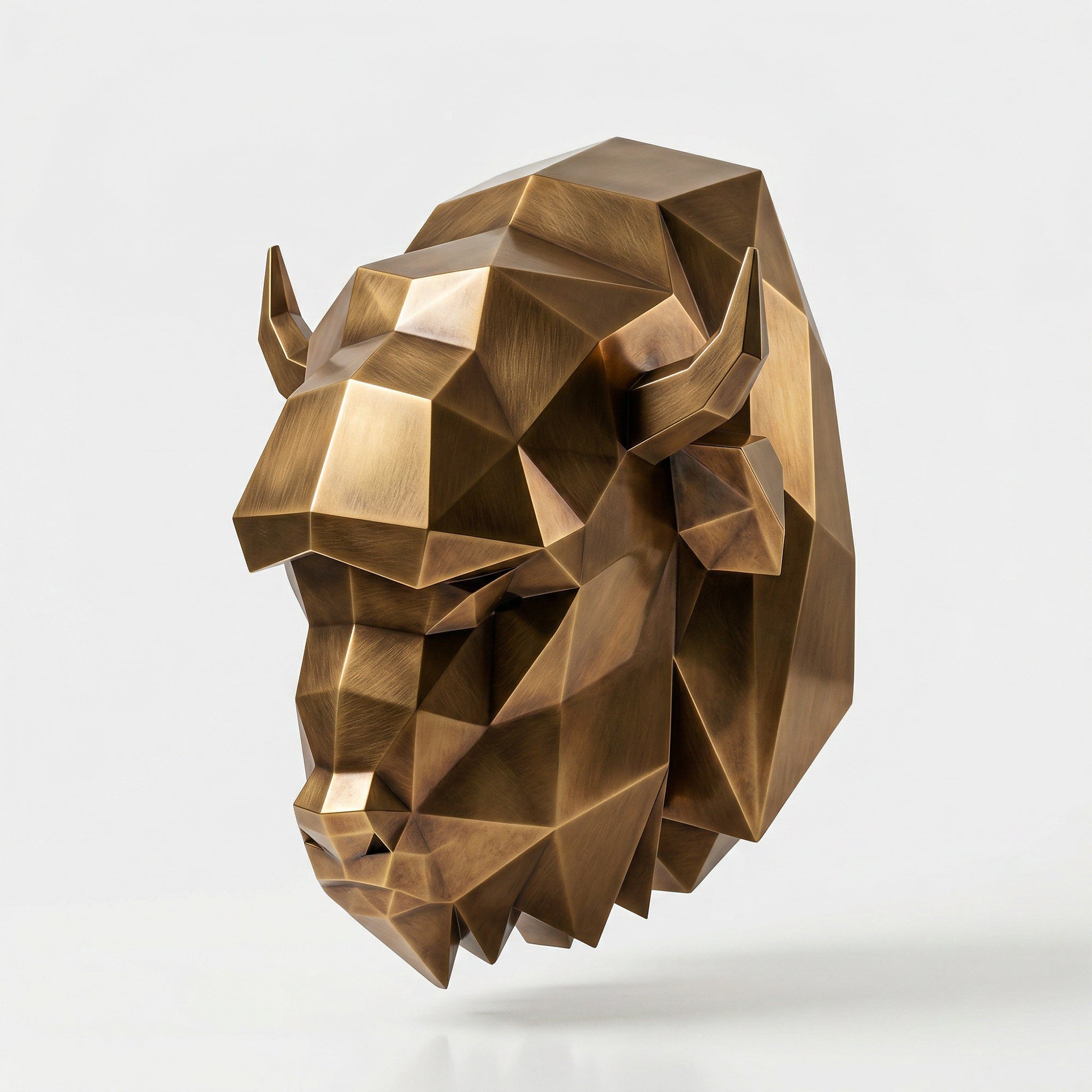 Sculpture Tête de Bison en Origami - Sculpture Origami