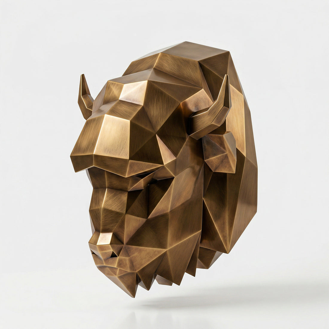 Sculpture Tête de Bison en Origami - Sculpture Origami