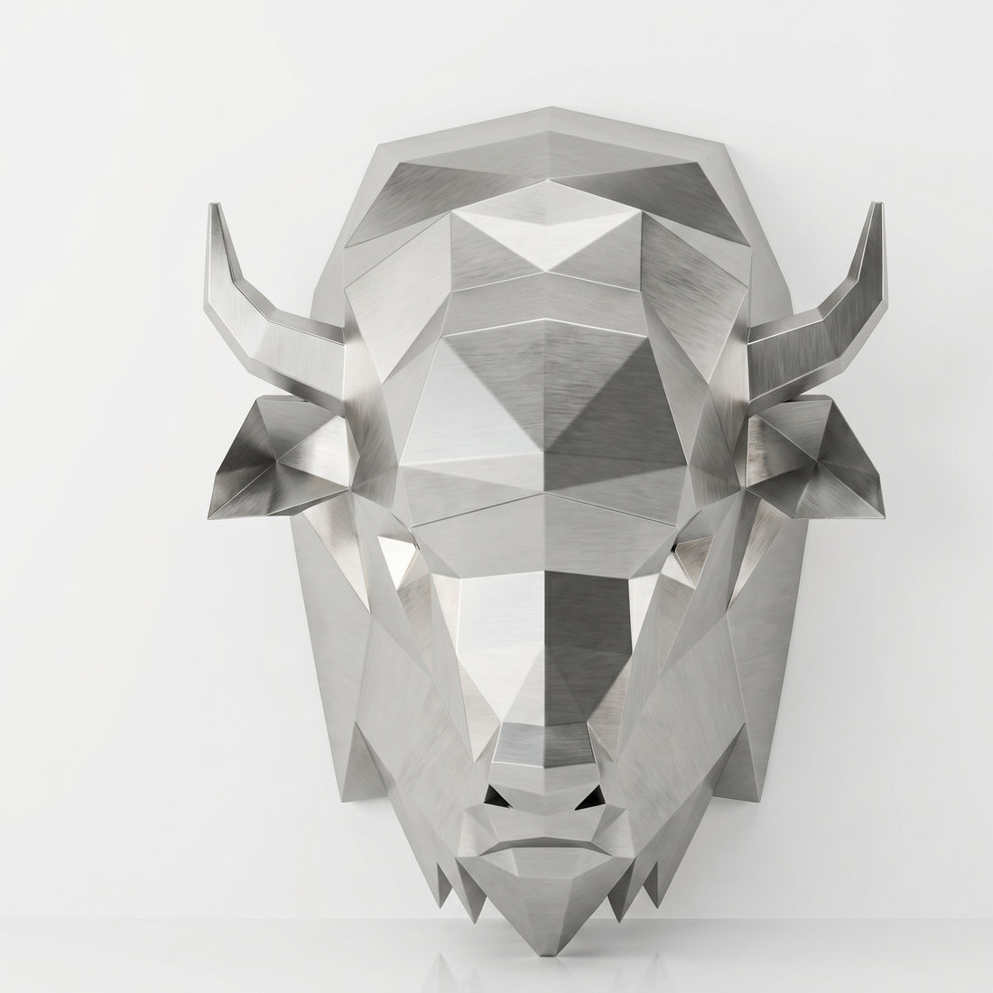Sculpture Tête de Bison en Origami - Sculpture Origami